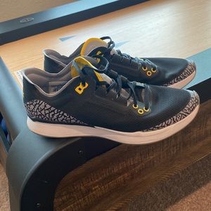 Black & yellow Air Jordans